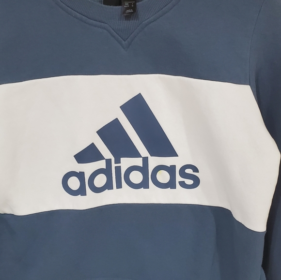Adidas Soft Baby Blue Cropped Crewneck Sweatshirt - Picture 5 of 8